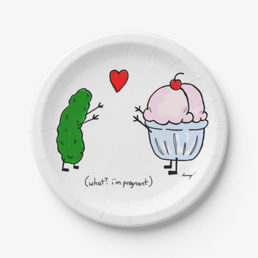 ピクルスはアイスクリームの紙皿を愛します ペーパープレート (正面)