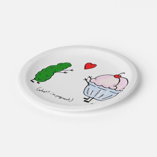 ピクルスはアイスクリームの紙皿を愛します ペーパープレート (アングル)