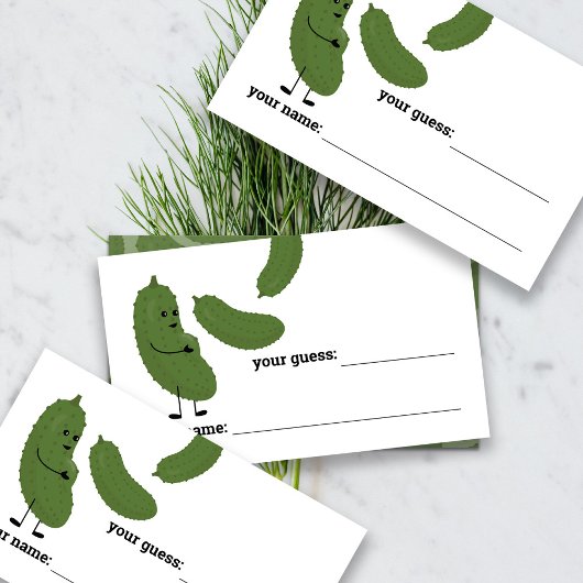 ピクルスはゲームカードの数を推測する アドバイスカード