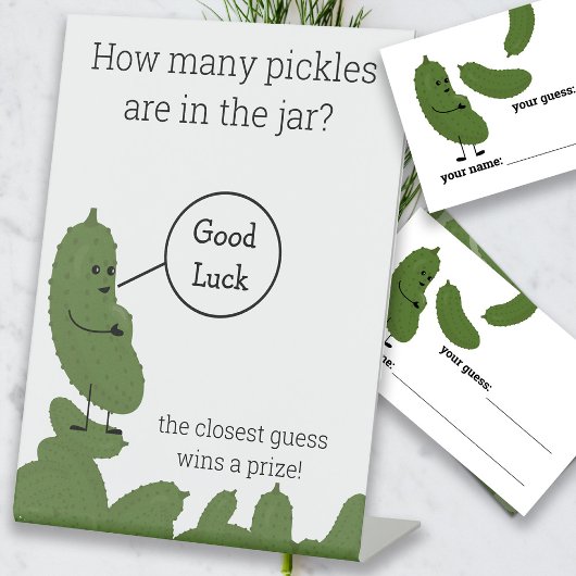 ピクルスはゲームカードの数を推測する アドバイスカード