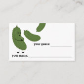 ピクルスはゲームカードの数を推測する アドバイスカード (正面)