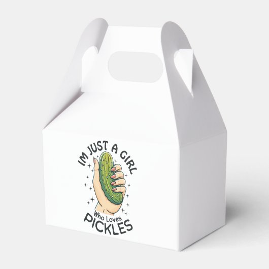 ピクルスを愛する女の子 – おもしろいビーガン フェイバーボックス (正面サイド)