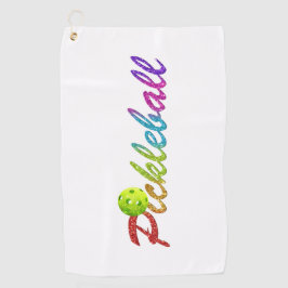 ピクルスカラフルボール白汗タオル ゴルフタオル