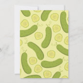 ピクルスキッド第1誕生日パーティーフードピンク 招待状 (裏面)