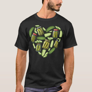 ピクルスハート - ディルピクルス愛好家のためのピクルス用キュウリ Tシャツ