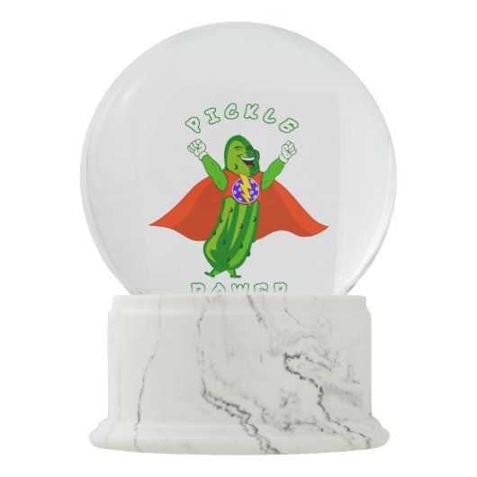 ピクルス力おもしろいなPickleball スノーグローブ (正面)