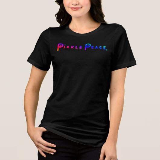 ピクルス平和虹 トライブレンドTシャツ (正面)