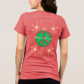 ピクルス平和 クリスマスボール Tシャツ (裏面)