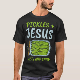 ピクルス救世主 塩気と救済 楽しいクリスチャングッズ Tシャツ