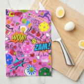 😍ピクルス混成桃色 キッチンタオル (四つ折り)