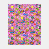 😍ピクルス混成桃色 フリースブランケット (正面)
