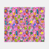 😍ピクルス混成桃色 フリースブランケット (正面(横))