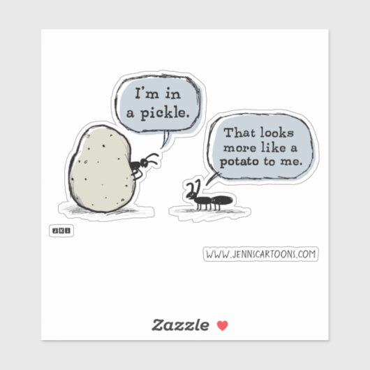 ピクルス漫画のビニおもしろいー風変わりのステッカーで シール (シート)