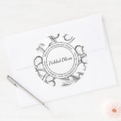 ピクルス漬けオリーブのスケモダンッチラベル ラウンドシール (封筒)