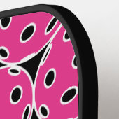 ピクルス漬けピンクモノグラムフォトピックボールパドル ピックルボールラケット (左詳細)