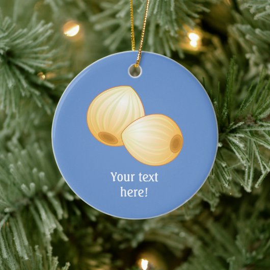 ピクルス玉ねぎ – フェスティバル側スナック – 追加文字 セラミックオーナメント (ツリー)