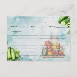 ピクルス瓶のレシピカード エンクロージャーカード