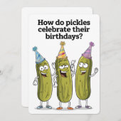 ピクルス祝の誕生日おもしろい シーズンカード (正面/裏面)