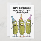 ピクルス祝の誕生日おもしろい 招待状 (正面)