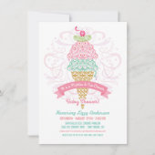 ピクルス&アイスクリームガールベビーシャワー招待状 招待状 (正面)