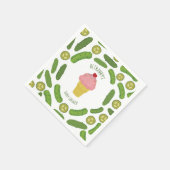 ピクルス&アイスクリームガールベビーシャワー スタンダードカクテルナプキン (角)