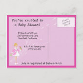 ピクルス&アイスクリームベビーシャワーポストカード インビテーションポストカード (裏面)