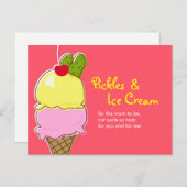 ピクルス&アイスクリームポストカード招待状 インビテーションポストカード (正面/裏面)