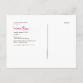 ピクルス&アイスクリームポストカード招待状 インビテーションポストカード (裏面)