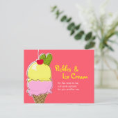 ピクルス&アイスクリームポストカード招待状 インビテーションポストカード (スタンド正面)