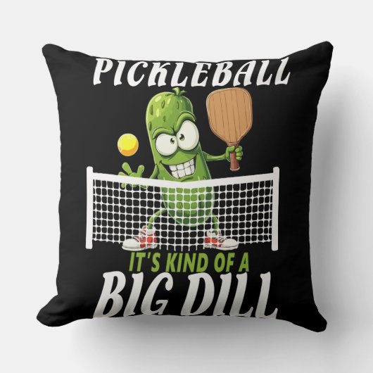 ピクルス、大きなディルのパドルボールの一種おもしろいだ クッション (正面)