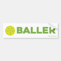 (ピクルス) Baller Pickleballのバンパーステッカー