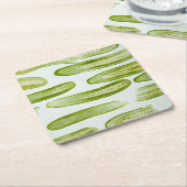 ピクルズグリーン スクエアペーパーコースター (アングル)