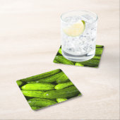 ピクルズピックルラバーギフトピックボールパーソナライズド スクエアペーパーコースター (インサイチュ)