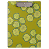ピクルチップススウィートピックルフードコーシェードディルデザイン クリップボード (正面)