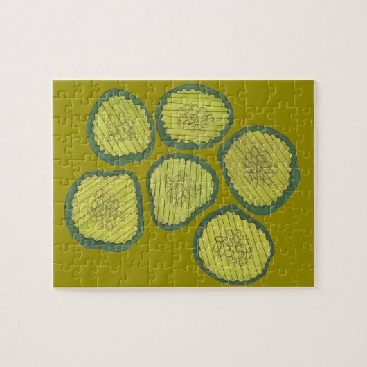 ピクルチップススウィートピックルフードコーシェードディルデザイン ジグソーパズル (横)