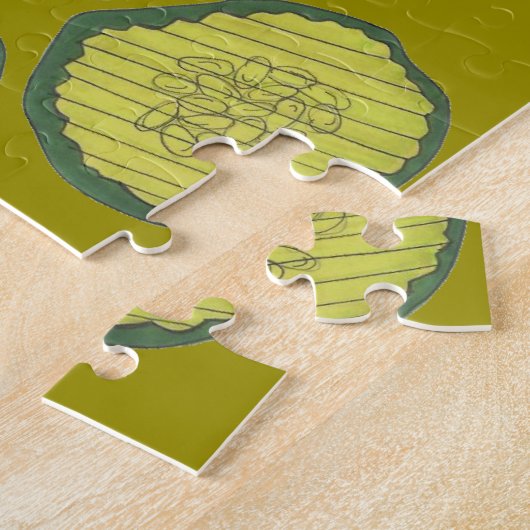 ピクルチップススウィートピックルフードコーシェードディルデザイン ジグソーパズル (側面)