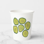 ピクルチップススウィートピックルフードコーシェードディルプリント 紙コップ (正面)