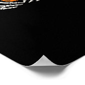 ピクルハロウィンおもしろいスケルトン手ハートカボチャ ポスター (角)