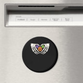 ピクルハロウィンおもしろいスケルトン手ハートカボチャ マグネット (インサイチュ (食洗機))