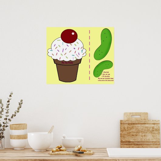 ピクルベビーシャワーゲームをピン留めする ポスター (キッチン)