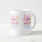 ピクルボールが大好き ジャンボコーヒーマグカップ (正面右)