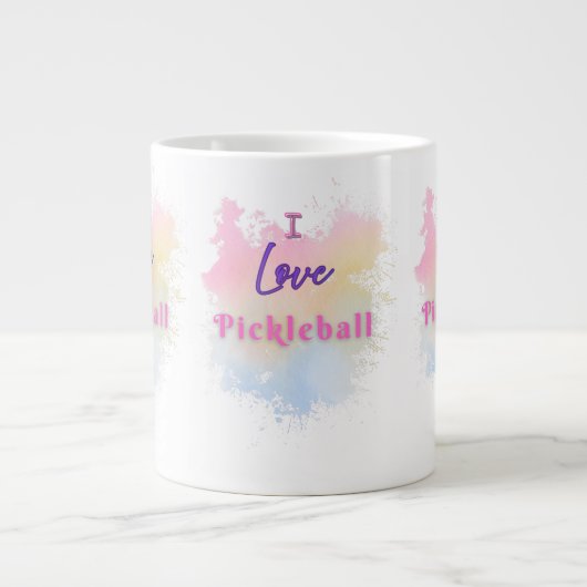 ピクルボールが大好き ジャンボコーヒーマグカップ (正面)