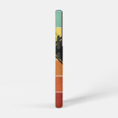 ピクルボールが大好き | レトロストライプモノグラム名 SAMSUNG GALAXYケース (右側面)