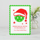 ピクルボールでホールを飾るクリスマス シーズンカード (スタンド正面)