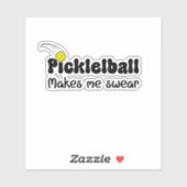 ピクルボールで誓う – おもしろい Pickleball シール (シート)