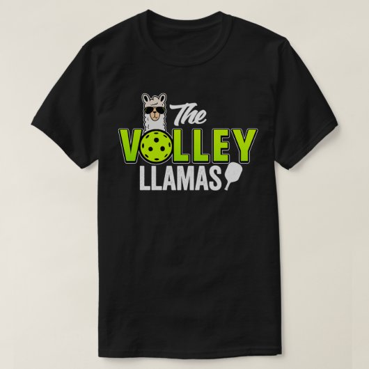 ピクルボールのギフトVolley Llamas Picklebalおもしろい Tシャツ (デザイン正面)