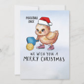 ピクルボールのクリスマスをテーマにした シーズンカード (正面)