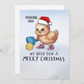 ピクルボールのクリスマスをテーマにした シーズンカード (正面/裏面)