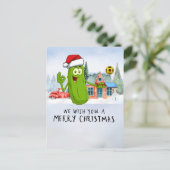 ピクルボールのクリスマスをテーマにした シーズンポストカード (スタンド正面)