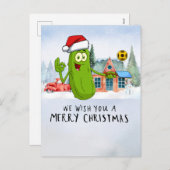 ピクルボールのクリスマスをテーマにした シーズンポストカード (正面/裏面)